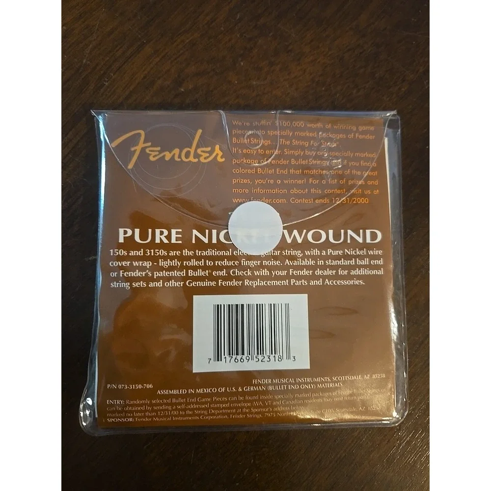 Fender Guitar Strings Original Bullets 3150R Pure Nickel Wound Regular